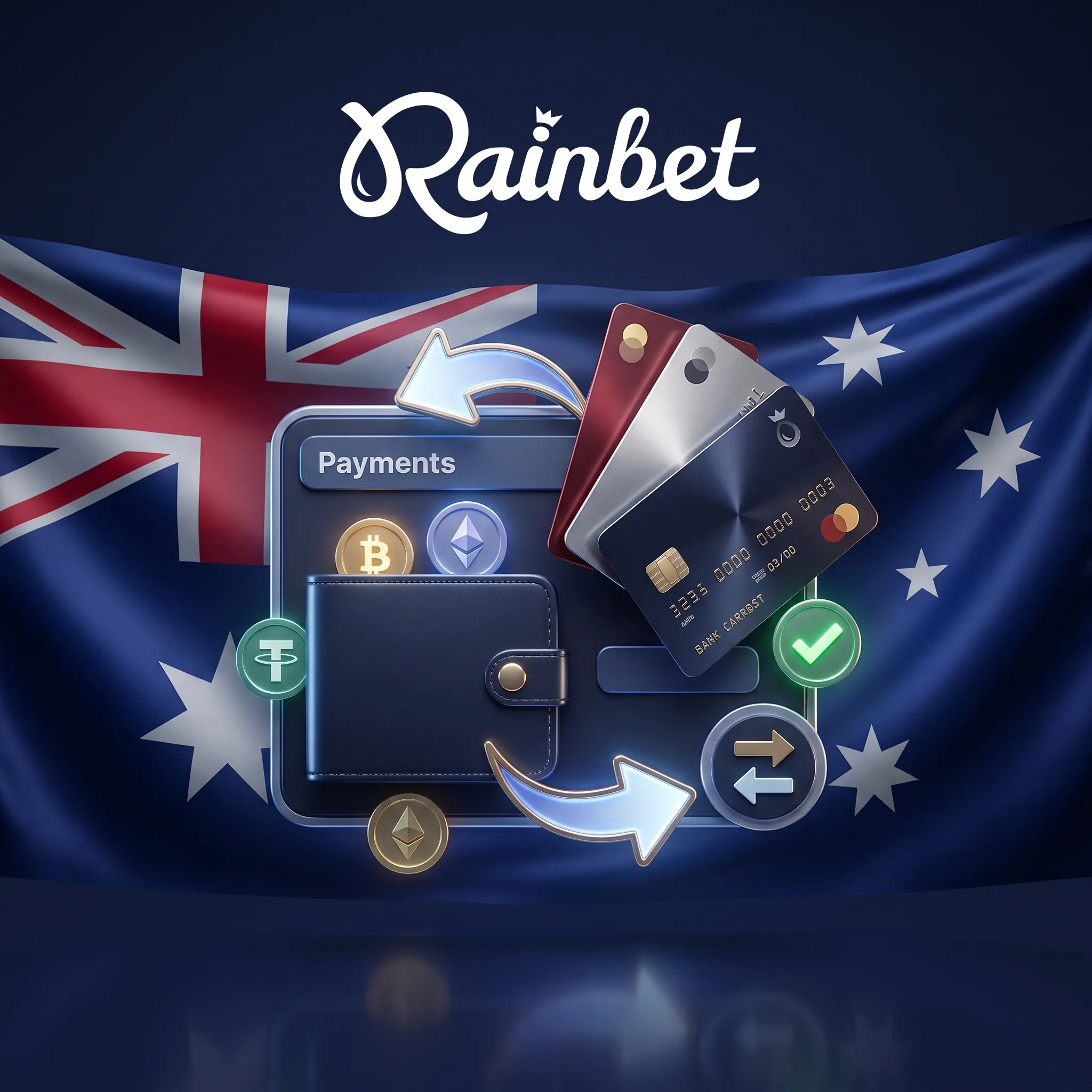 Rainbet cryptocurrency card and payment interface